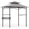 8x5 Ft Outdoor Grill Gazebo with Shelves, Hooks & Storage Basket